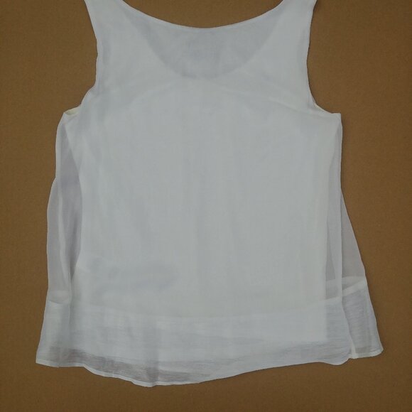 Phase Eight 100% silk soft flowy lined white sleeveless blouse tank top - Picture 10 of 12
